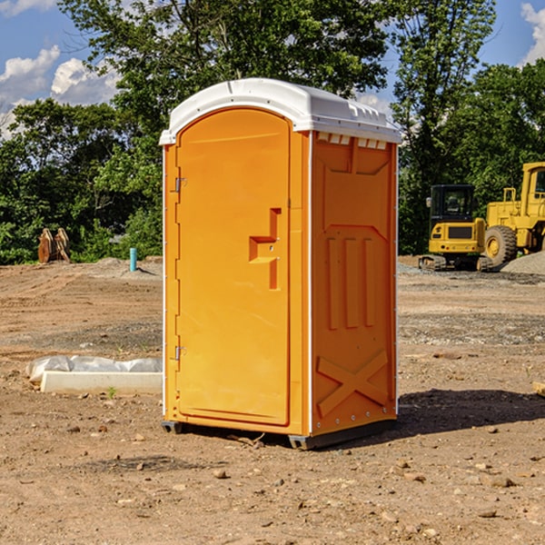 how often are the portable restrooms cleaned and serviced during a rental period in Linefork